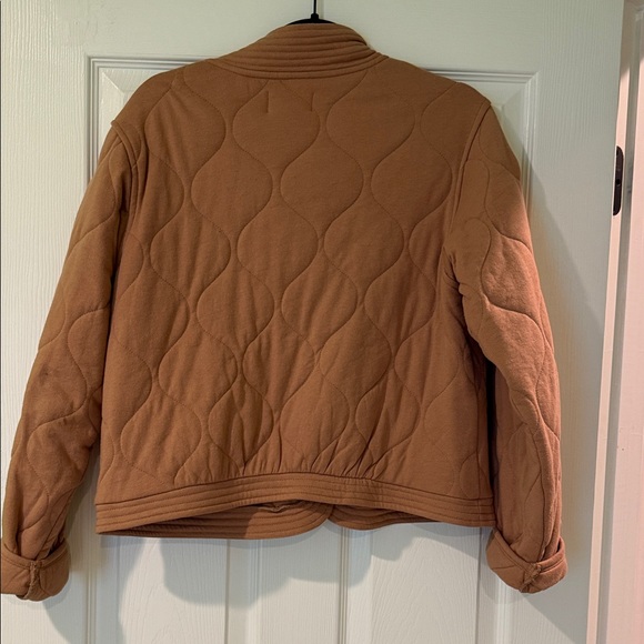 Z Supply Women's Quilted Brown Puffer Jacket - Picture 2 of 5